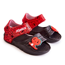 Lekkie Piankowe Dziecięce Sandałki Na Rzep Czarne Asti