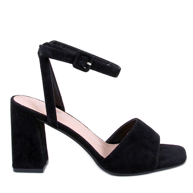 Sandałki na słupku Loya Black czarne