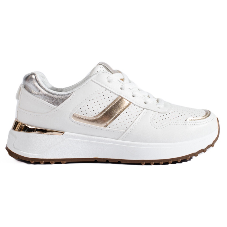 Białe sneakersy na platformie Shelovet