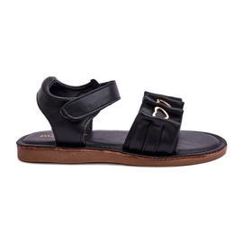 Dziecięce Sandałki Z Serduszkami Na Rzep Czarne Havana