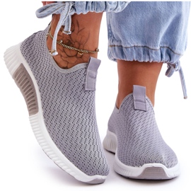 Klasyczne Wsuwane Buty Sportowe Szare