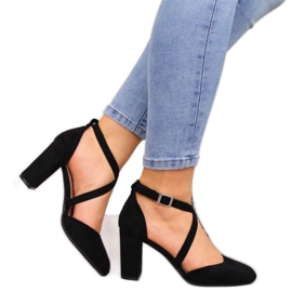 Sandały na słupku Sergio Leone W SK248A czarne