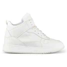 Białe sneakersy damskie nad kostkę