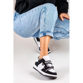 Czarno białe sportowe buty damskie wielokolorowe