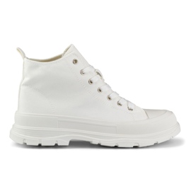 Białe trampki nad kostkę