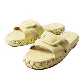 Zielone klapki na platformie Francesco