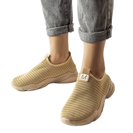 Ciemnobeżowe wsuwane sneakersy Azalee beżowy