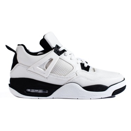 Sneakersy biało-czarne na grubej podeszwie Shelovet białe