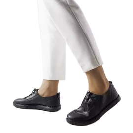 Czarne lekkie półbuty Perrine