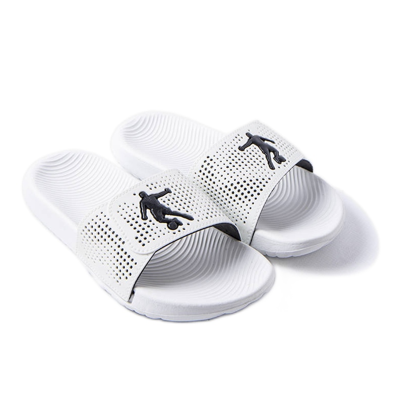 Białe gumowe klapki Athens