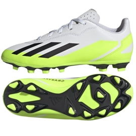 Buty piłkarskie adidas X Crazyfast.4 FxG Jr IE1588 białe białe