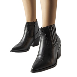 Czarne klasyczne kowbojki Gustava