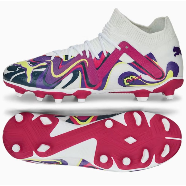 Buty Puma Future Match Creativity Jr FG/AG 107412 01 biały,mix color białe