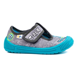 SHELOVET Szare kapcie do przedszkola dla chłopczyka 3F