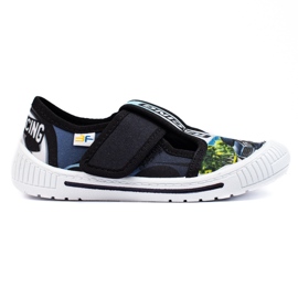 SHELOVET Pantofle dziecięce z autem 3F czarne