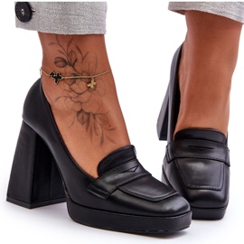 Czółenka  Na Wysokim Obcasie Czarne Alisa