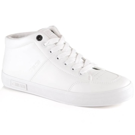 Buty sportowe męskie ocieplane za kostkę białe Big Star KK174347