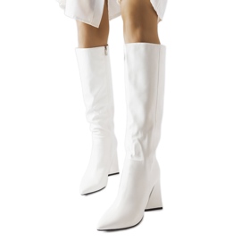 Białe kozaki na słupku Medicina