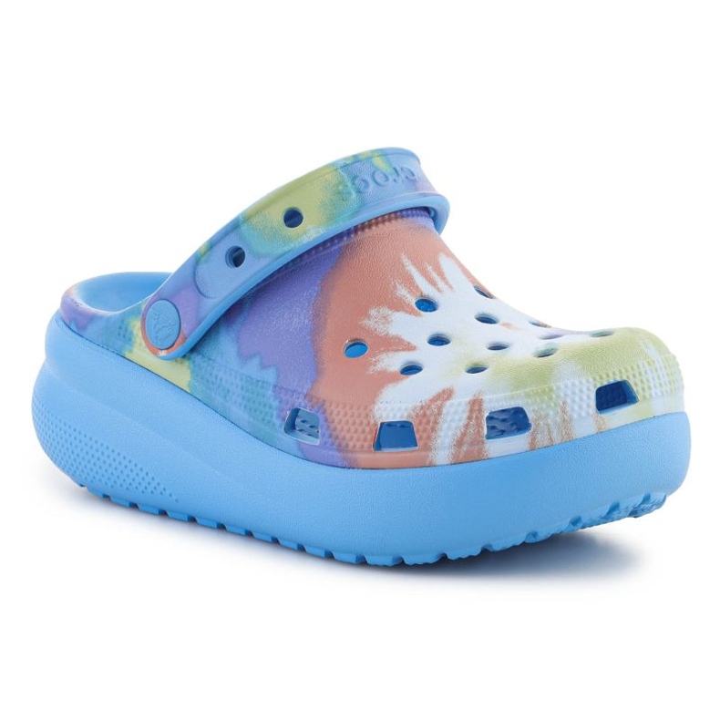 Klapki Crocs Classic Tie Dye Cutie Clog K Jr 208083-4KT niebieskie