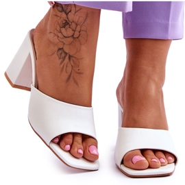 Damskie Klasyczne Klapki Białe Loara