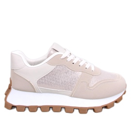 Sneakersy na wysokiej podeszwie Bois Beige beżowy