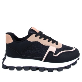 Sneakersy na wysokiej podeszwie Bois Black czarne