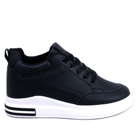 Sneakersy na koturnie Cheeve Black czarne