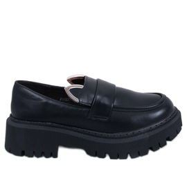 Mokasyny na platformie z uszkami Bunnies Black czarne