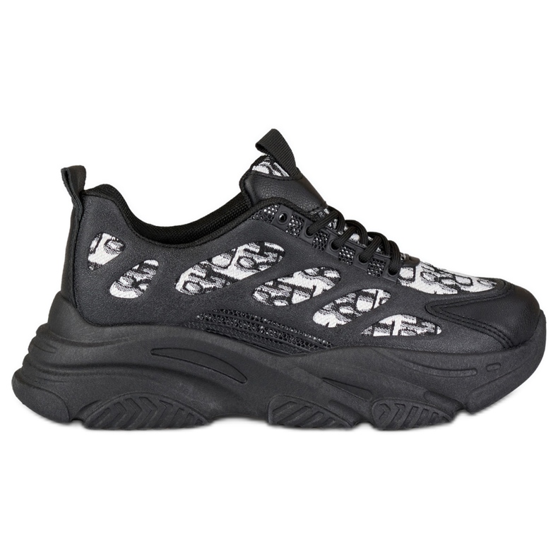 Czarne sneakersy damskie Emis