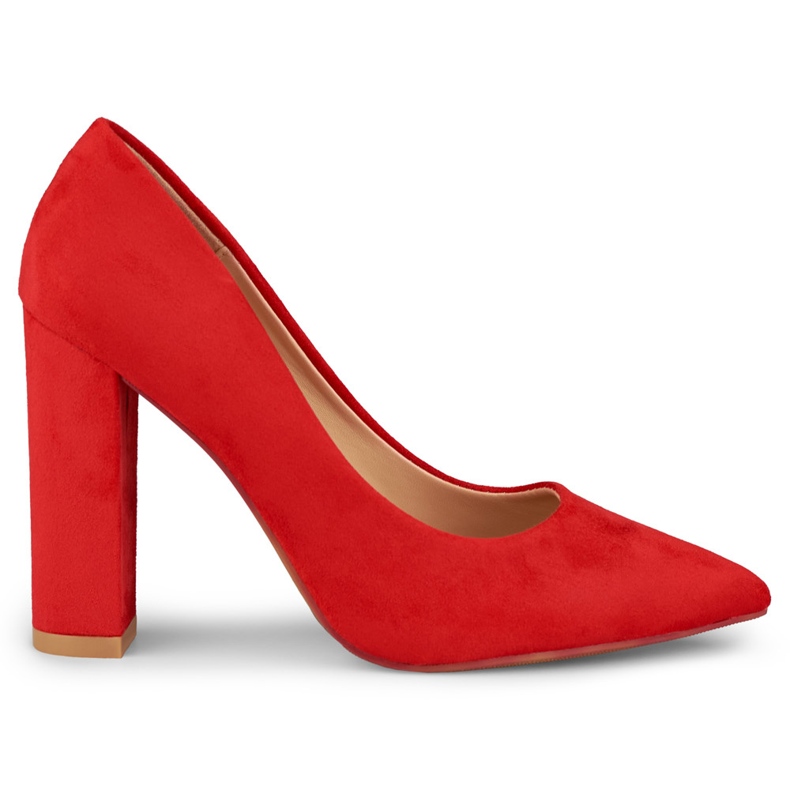 Czerwone czółenka na słupku