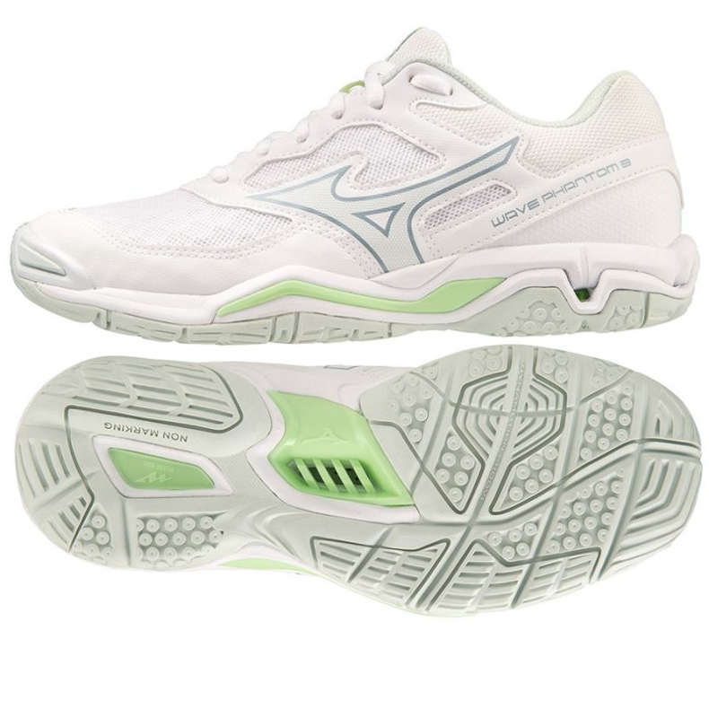 Buty do piłki ręcznej Mizuno Wave Phantom 3 W X1GB226035 białe białe