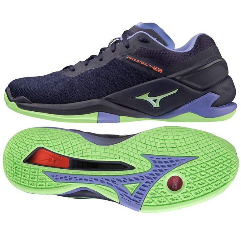 Buty do piłki ręcznej Mizuno Wave Stealth Neo M X1GA200011 niebieskie niebieskie