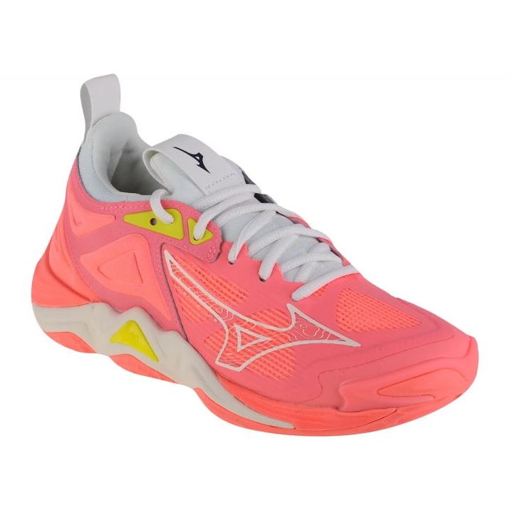 Buty do siatkówki Mizuno Wave Momentum 3 W V1GC231206 czerwone odcienie szarości