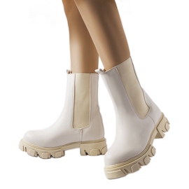 Beżowe wsuwane botki workery Vallejo beżowy