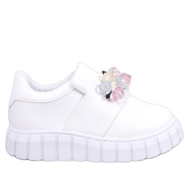 Półbuty na platformie Worth White białe