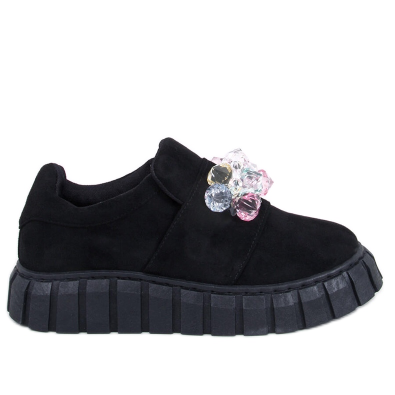 Półbuty na platformie Worth Black czarne