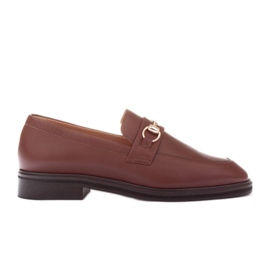 Marco Shoes Loafersy półbuty damskie brązowe