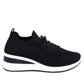 Buty sportowe na koturnie Leakes Black czarne