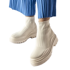 Beżowe wysokie sneakersy Marks beżowy