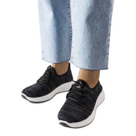Czarne materiałowe sneakersy Tommaso