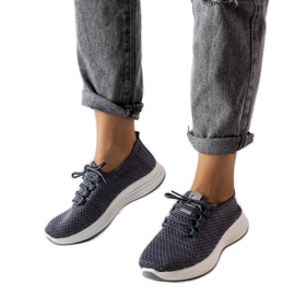 Szare materiałowe sneakersy Tommaso