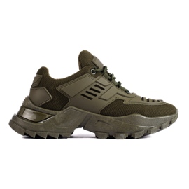 Ciemnozielone sneakersy damskie Shelovet