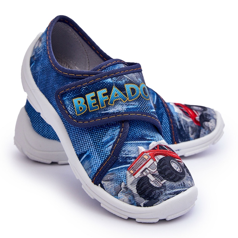 BEFADO S.A. Chłopięce Papcie Befado 974X507 Niebieskie