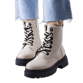 Beżowe ocieplane botki Jolene beżowy