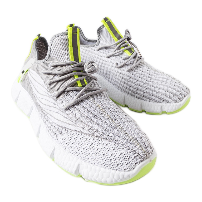 Szare męskie buty slip on Valdieri