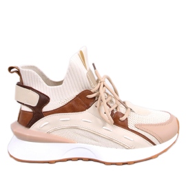 Sneakersy skarpetkowe Boyce Beige beżowy