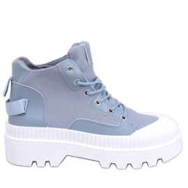 Trampki za kostkę na protektorze Tinli Blue niebieskie