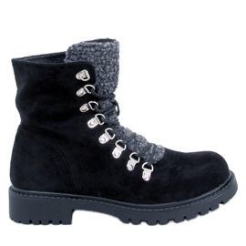 Traperki sznurowane Leggs Black czarne