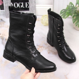 Botki na zamek ocieplane Jezzi W JEZ376A czarne