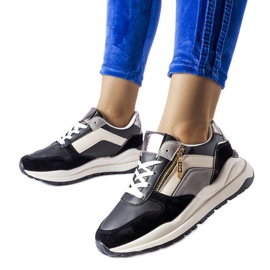 Biało-czarne sneakersy Cecchi